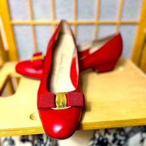 Salvatore Ferragamo red low heal